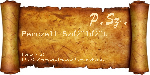 Perczell Szólát névjegykártya